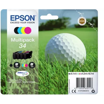 Epson Golfball multiverpakking 4 kleuren 34 DURABrite Ultra inkt