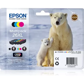 Epson Polar bear Multipack 4 kleuren 26XL Claria Premium inkt