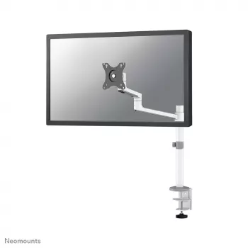 Neomounts DS60-425WH1 monitorarm 17-27 inch - ruimtebesparend, klem-/doorvoer, 8 kg, 43,2 cm (17 inch), 68,6 cm (27 inch), 100 x 100 mm, wit