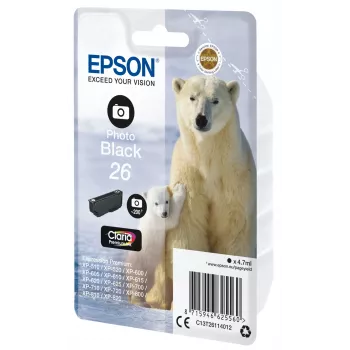 Epson Polar Bear single pack fotozwart 26 Claria Premium inkt