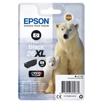 Epson Eisbär single pack fotozwart 26XL Claria Premium inkt