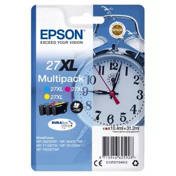 Epson Alarm clock multipack 3 kleuren 27XL DURABrite Ultra inkt