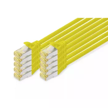DIGITUS patchkabel - CAT6a - S/FTP - snagless - 1m - geel - 10-pack