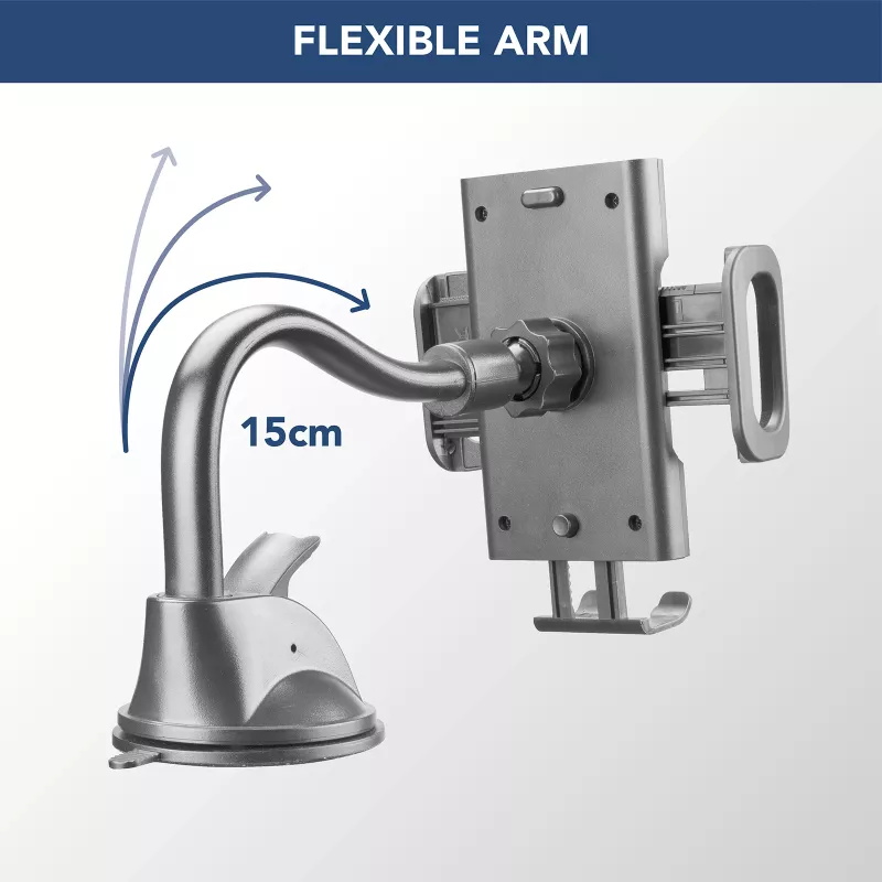 Cellularline Hug Flexi - universele auto-smartphonehouder met zuignapbevestiging
