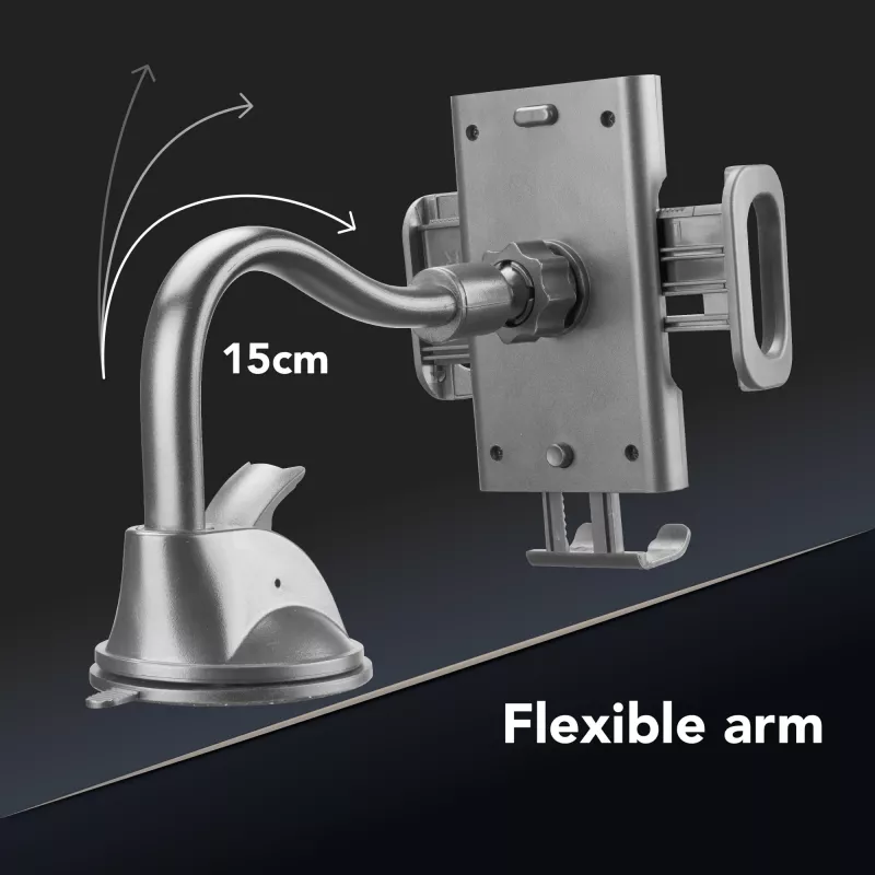 Cellularline Hug Flexi - universele auto-smartphonehouder met zuignapbevestiging