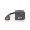 DIGITUS HDMI Y-verdeelkabel, Type-A - 2x Type-A M/V, 20cm passief, Full HD, goud zwart