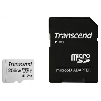 TRANSCEND Micro SDXC-kaart 300S 256 GB UHS-I U3 met adapter