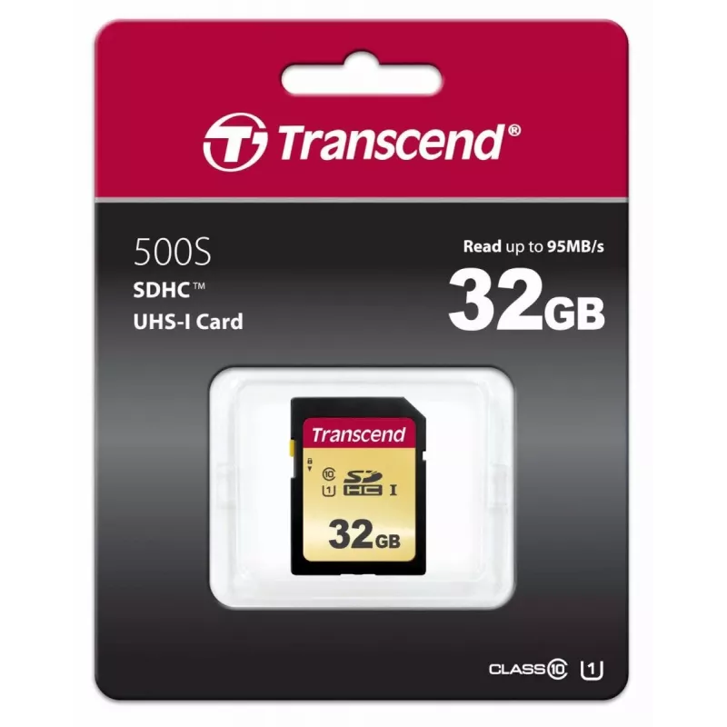 TRANSCEND SDHC-kaart 500S 32 GB UHS-I U1 MLC