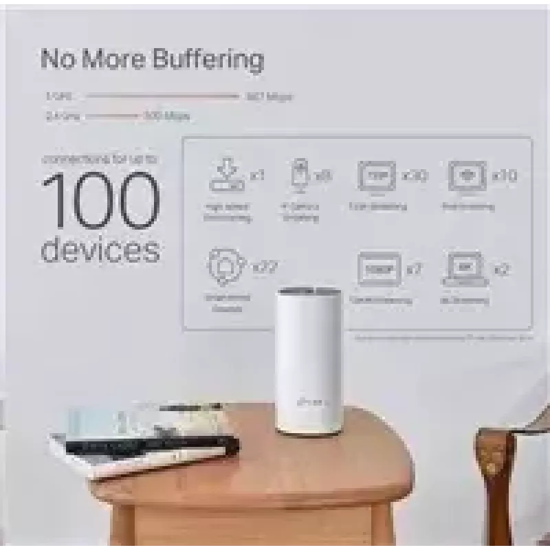 TP-Link AC1200 + AV1000 Whole Home Hybrid Mesh Wi-Fi-systeem, 3-pack