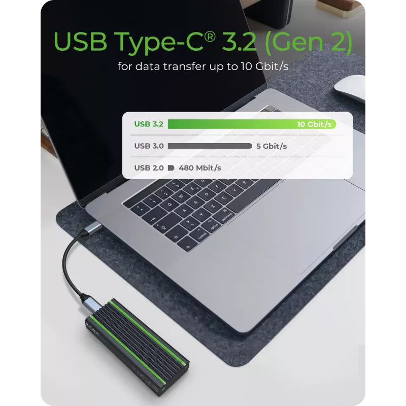 ICY BOX IB-1824ML-C31 SSD-behuizing zwart M.2