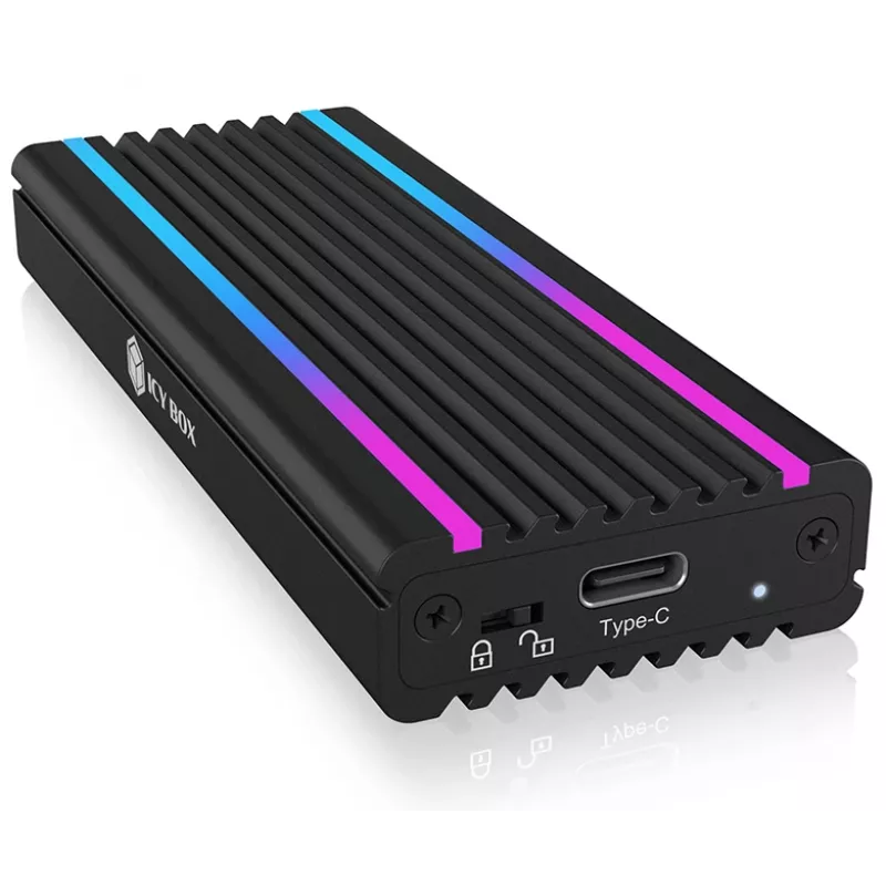 ICY BOX IB-1824ML-C31 SSD-behuizing zwart M.2