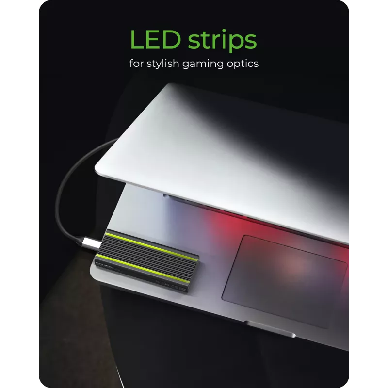ICY BOX IB-1824ML-C31 SSD-behuizing zwart M.2