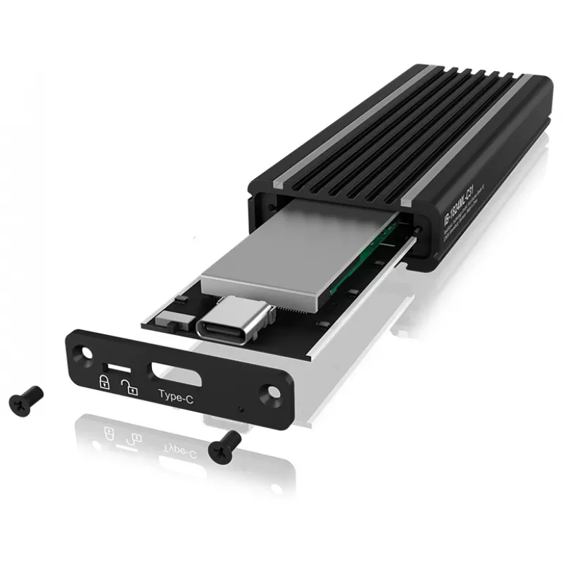 ICY BOX IB-1824ML-C31 SSD-behuizing zwart M.2