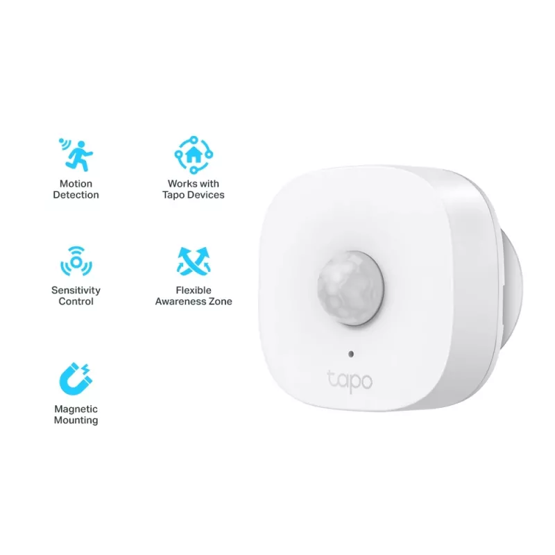 TP-Link Tapo slimme bewegingssensor, plafond/muur, binnen, wit, 120°, draadloos, 7 m