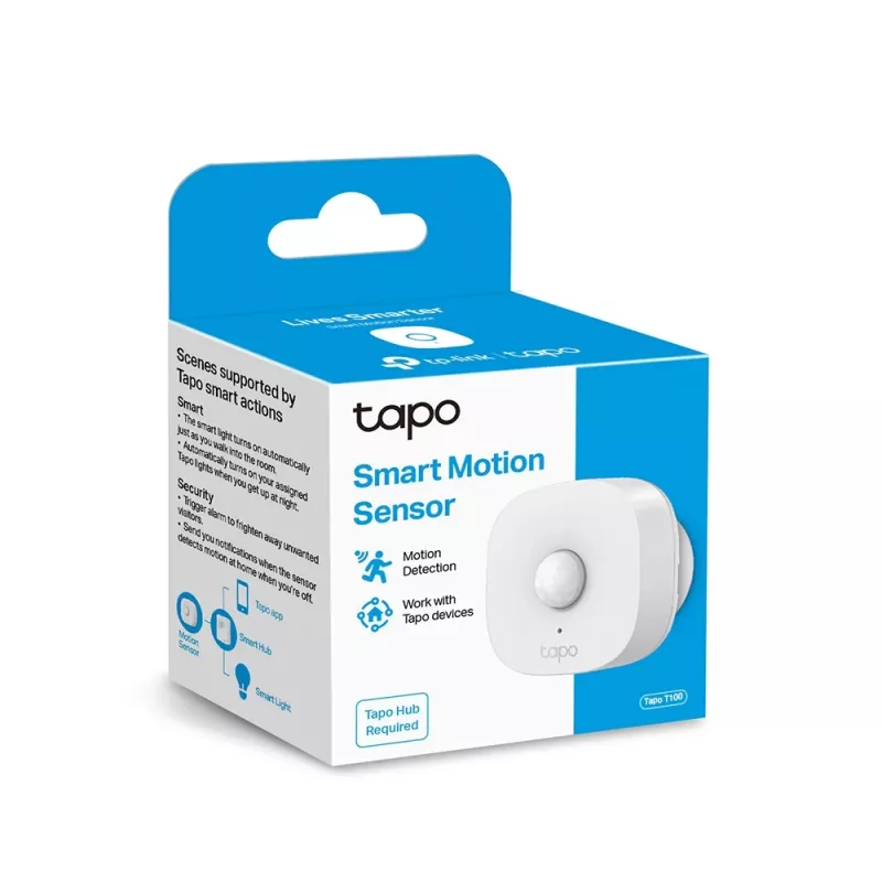 TP-Link Tapo slimme bewegingssensor, plafond/muur, binnen, wit, 120°, draadloos, 7 m