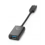 HP USB-C naar USB 3.0-adapter, 0,1409 m, USB-C, USB 3.0, USB 3.2 Gen 1 (3.1 Gen 1), zwart