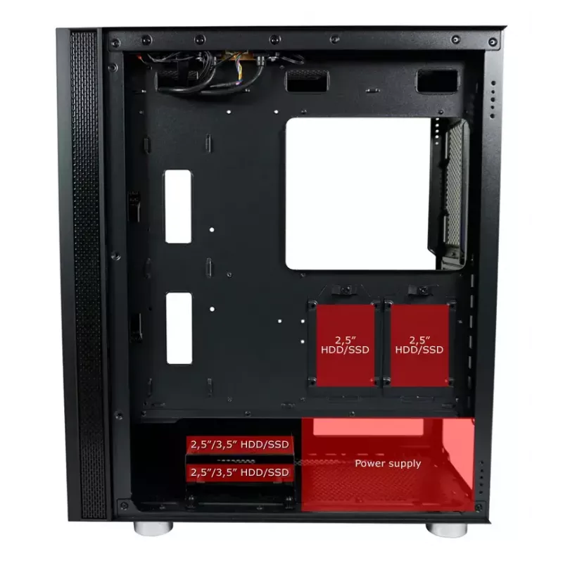 PC-behuizing LC-Power LC-8000B-ON midi tower zwart