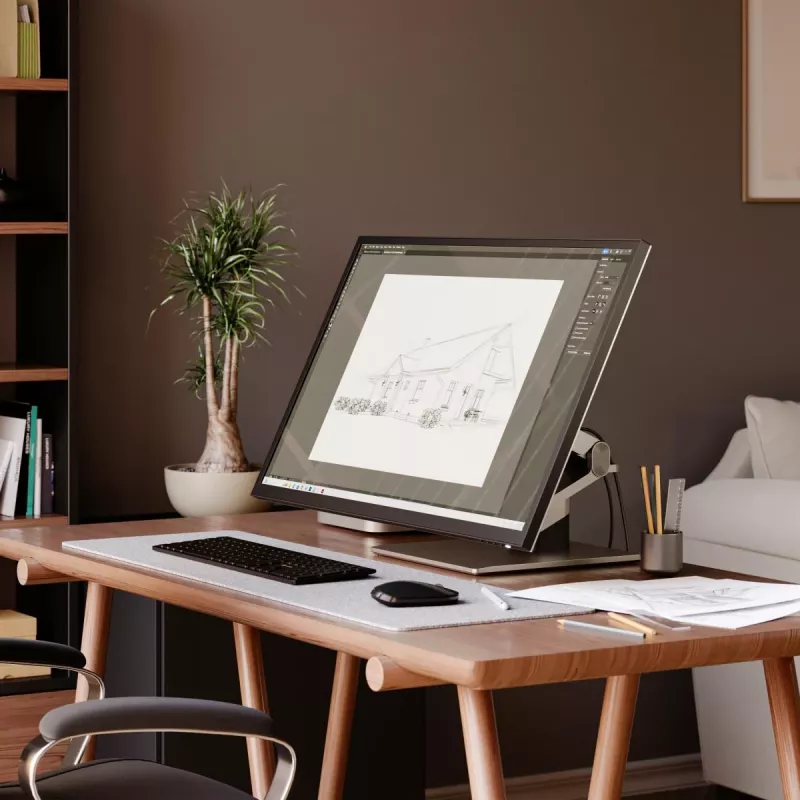 ALOGIC Clarity Max Touch 32C4KPDWT touchscreenmonitor, 32 inch, 3840x2160 4K UHD, 65 W Power Delivery, 8MP-webcam, USB-hub, zwart/zilver