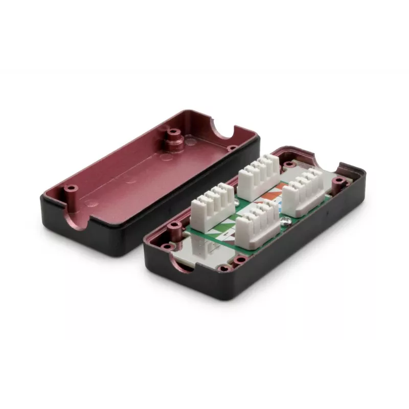DIGITUS Junction Box CAT 7, 600 MHz LSA-aders voor AWG 22-26, afgeschermd compact ontwerp, 26x35x80 mm
