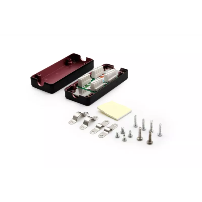 DIGITUS Junction Box CAT 7, 600 MHz LSA-aders voor AWG 22-26, afgeschermd compact ontwerp, 26x35x80 mm
