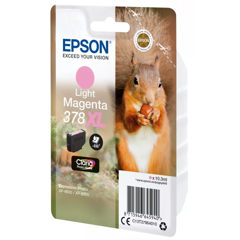 Epson Squirrel singlepack lichtmagenta 378XL Claria Photo HD inkt