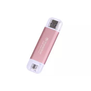 TRANSCEND Esd310p – 1 TB draagbare SSD – USB Type-A / USB Type-C – roze