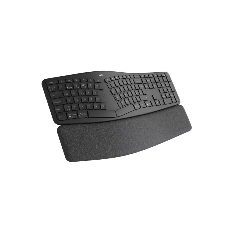 LOGITECH Ergo K860 – draadloos gesplitst toetsenbord, grafiet, AZERTY, Frans