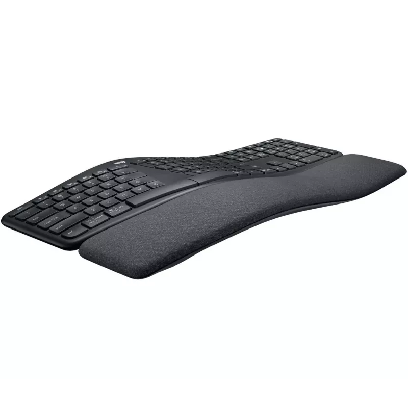 LOGITECH Ergo K860 – draadloos gesplitst toetsenbord, grafiet, AZERTY, Frans