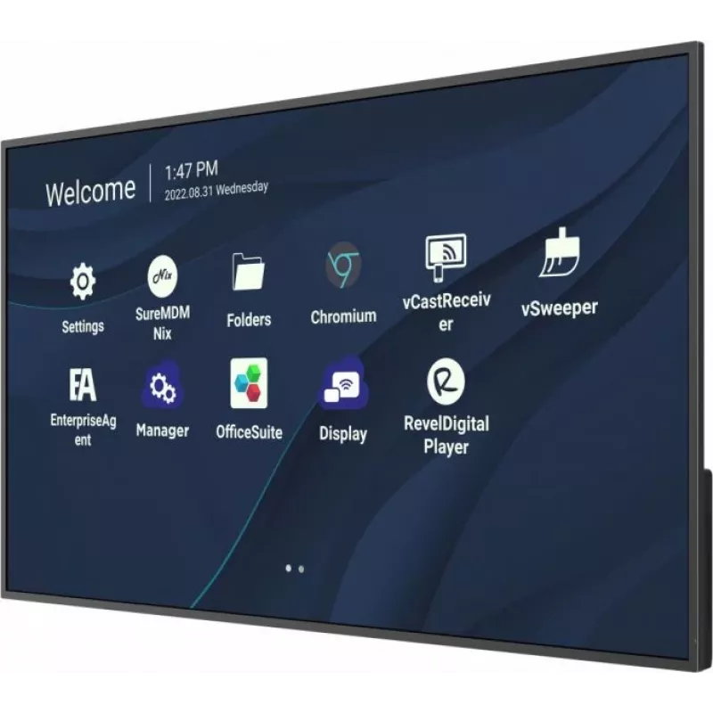 Viewsonic CDE4330 Signage Display 109,2 cm (43 inch) Wi-Fi 450 cd/m² 4K Ultra HD zwart geïntegreerde processor Android 11