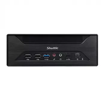 Shuttle XPC slim Barebone XH610 - S1700, Intel H610, 1xDP, 1xHDMI, 1x VGA, 2x COM (RS232), 2x LAN (2,5G en 1G), 1x slim 5,25 inch, 2x 3,5 inch, 2x M.2, 24/7 continu gebruik