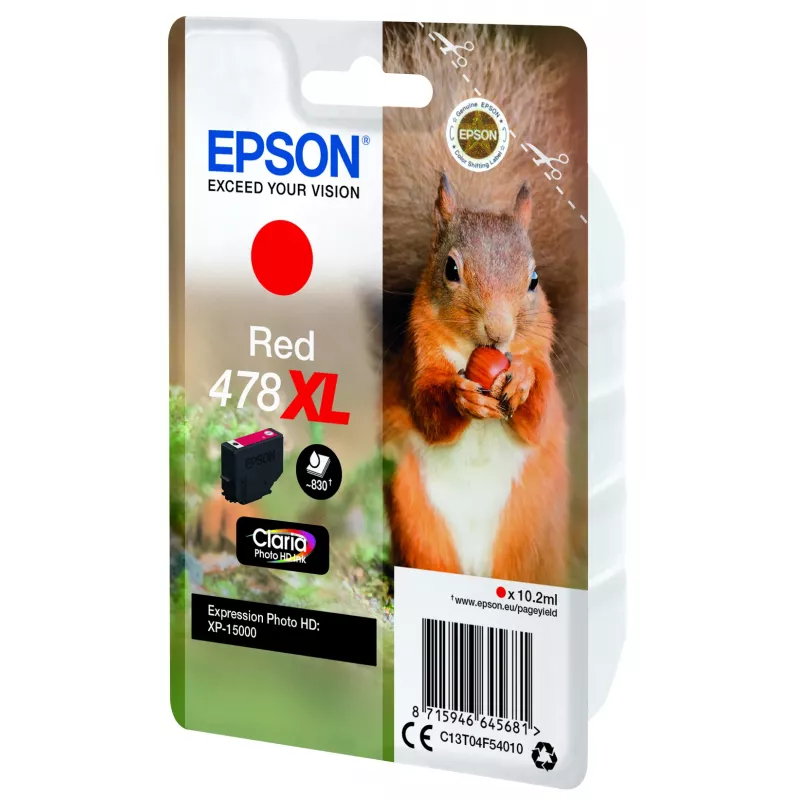 Epson Squirrel singlepack rood 478XL Claria Photo HD inkt