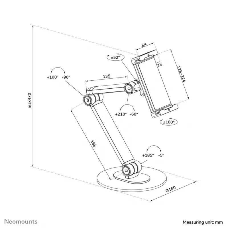 Neomounts DS15-550WH1 tabletstandaard 4,7-12,9 inch - universeel