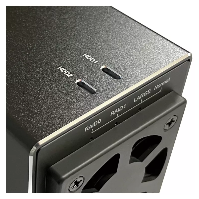LC-POWER Lc-35u3-raid-2, externe 2-voudige 3,5-inch harddiskbehuizing met RAID, aluminium, zwart