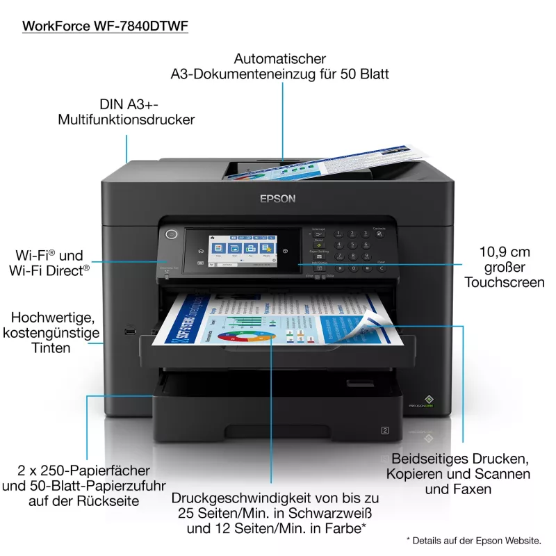 Epson WorkForce Pro WF-7840DTWF inkjet A3 4800 x 2400 DPI Wi-Fi