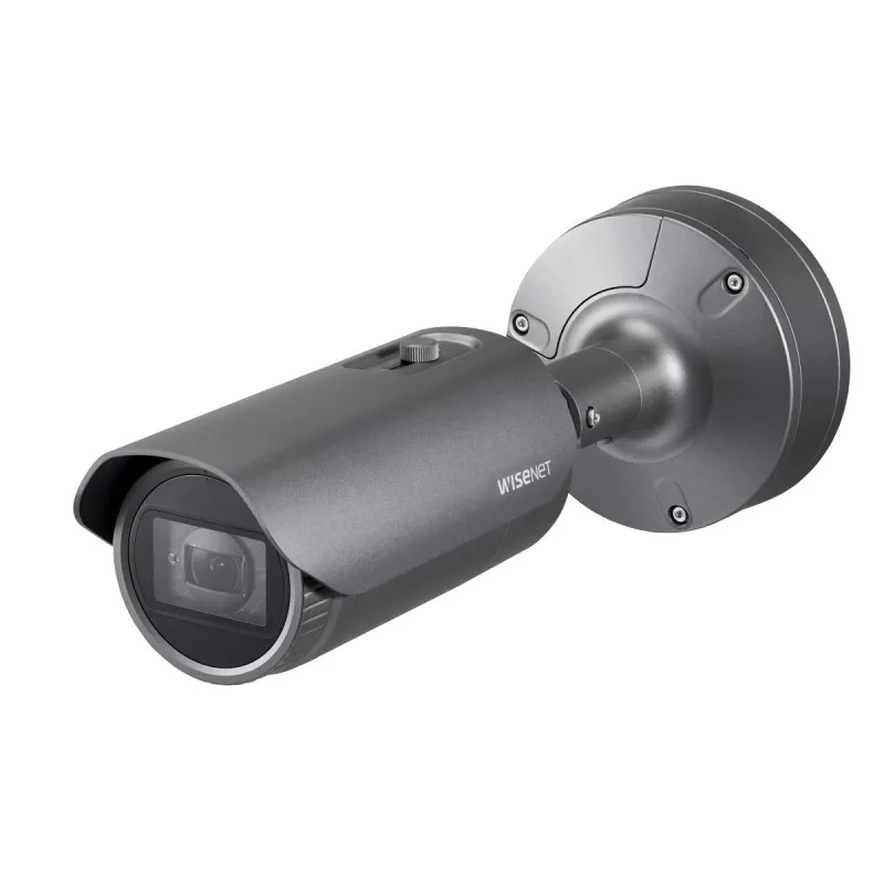 Hanwha Vision WiseNet X XNO-6080R bullet-ip-camera voor buiten, 2 MP, 2,8-12 mm, dag/nacht, vandalismebestendig, grijs