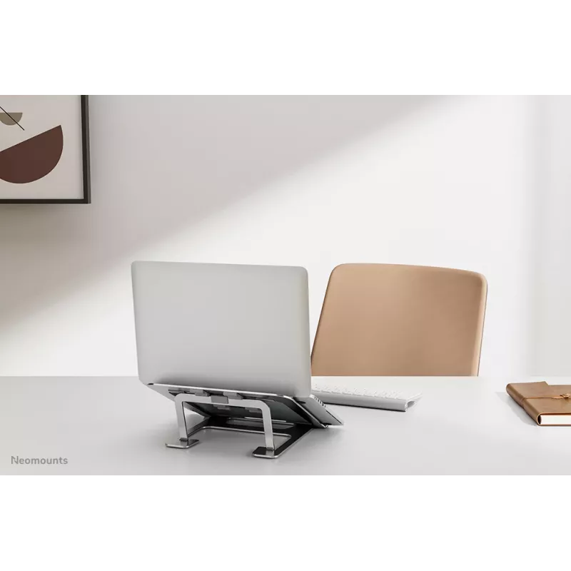 Neomounts NSLS085SILVER laptopstandaard 10–17 inch – opvouwbaar – compact – universeel
