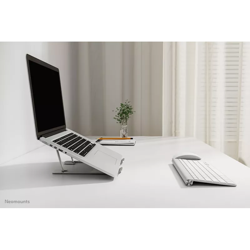 Neomounts NSLS085SILVER laptopstandaard 10–17 inch – opvouwbaar – compact – universeel