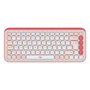 LOGITECH draadloos toetsenbord - Pop Icon Keys - roze & off white Qwerty UK