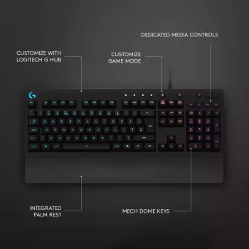 Gaming-toetsenbord Logitech G G213 Prodigy full-size RGB LED bedraad
