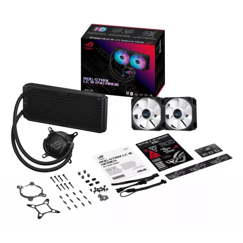 ASUS ROG Strix LC III 240 ARGB processor vloeistofkoelsysteem 12 cm zwart