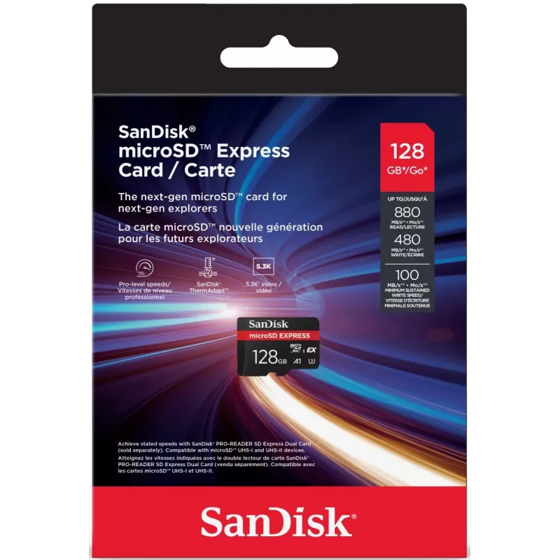 MicroSD-kaart SanDisk 128 GB UHS-I Express SDSQXFN-128G-GN4NN
