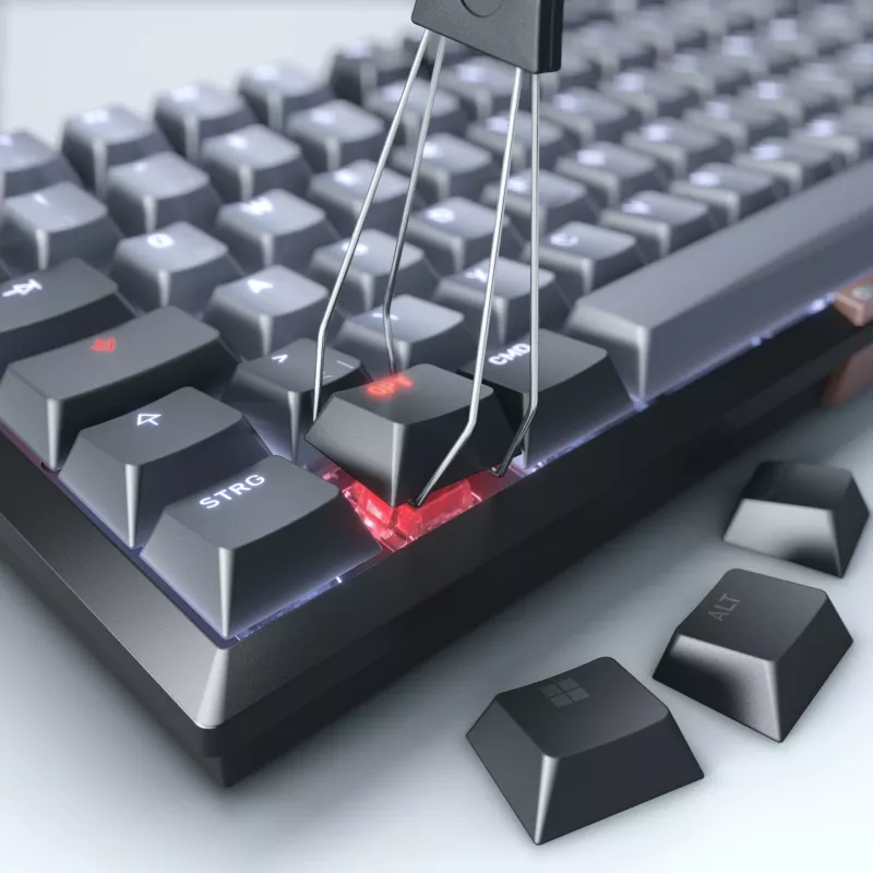 CHERRY KW 300 MX toetsenbord thuis USB + Bluetooth QWERTZ Duits zwart, koper, grijs