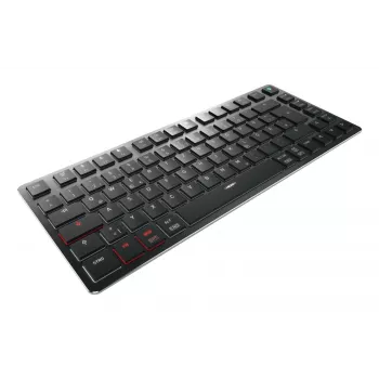 CHERRY KW X ULP 2.0 MINI toetsenbord thuis/kantoor USB + RF draadloos + Bluetooth QWERTZ Duits zwart