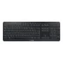 CHERRY Stream Ultimate toetsenbord thuis/kantoor USB + RF draadloos + Bluetooth QWERTZ Duits zwart