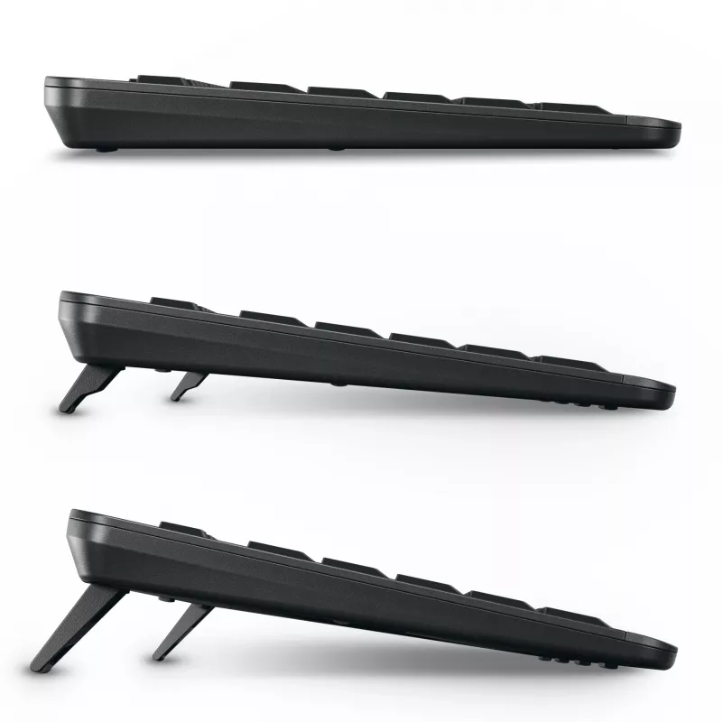 CHERRY Stream Ultimate toetsenbord thuis/kantoor USB + RF draadloos + Bluetooth QWERTZ Duits zwart