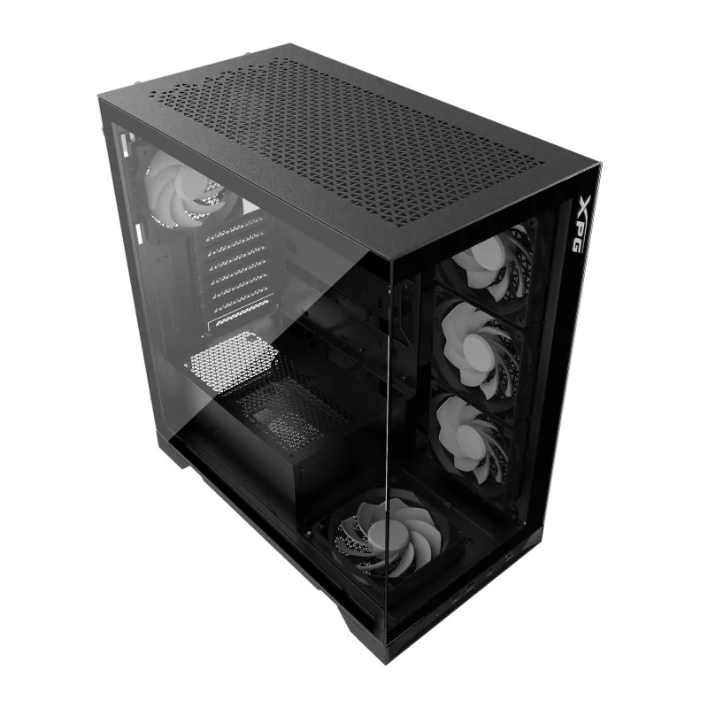 XPG INVADER X mid-tower zwart, midi tower, pc, zwart, ATX, micro ATX, Mini-ITX, SPCC, 17,5 cm