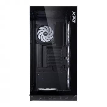 XPG INVADER X BTF MID-TOWER behuizing zwart, midi tower, pc, zwart, ATX, micro ATX, Mini-ATX, SPCC, gehard glas, 17,5 cm