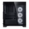 XPG Invader X BTF Midi Tower pc-behuizing, ATX/Micro-ATX/Mini-ITX, gehard glas, 5 ARGB-ventilatoren van 120 mm, USB-C, zonder voeding, zwart