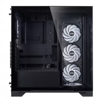 XPG INVADER X BTF MID-TOWER behuizing zwart, midi tower, pc, zwart, ATX, micro ATX, Mini-ATX, SPCC, gehard glas, 17,5 cm