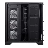 XPG Invader X BTF Midi Tower pc-behuizing, ATX/Micro-ATX/Mini-ITX, gehard glas, 5 ARGB-ventilatoren van 120 mm, USB-C, zonder voeding, zwart